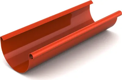 Produktbild von BRYZA Kunststoffdachrinne Ø 75 mm, Länge 3M, Ziegelrot RAL 8004