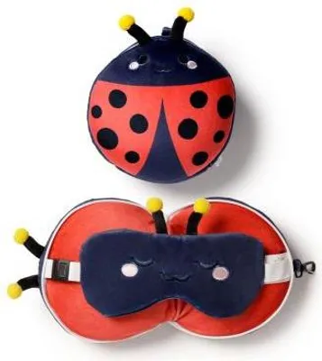 Immagine prodotto di Cuscino da viaggio e maschera per il sonno Adorabugs coccinella di peluche Relaxeazzz