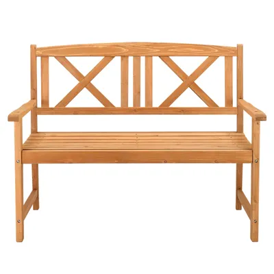 Produktbild von FCH Gartenbank Parkbank Holzbank Balkonbank Gartenmöbel ,2 - 3 Personen Sitzbank für Terrasse,bie 270kg, 117 x 59 x 90cm
