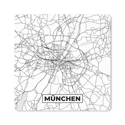 Produktbild von MuchoWow® Mauspad Mousepad München - Stadtplan - Karte 20x20 cm - Mousepads - Maus Mat - Pad - Mausunterlage - Desk Mat - Bureauartikeln