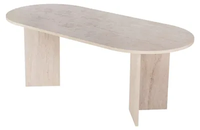 Produktbild von Holz Esstisch "Sabella" 200 x 90 x 75 cm - Travertin
