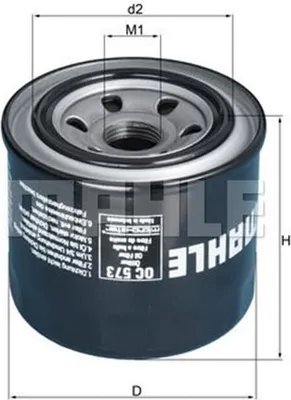 Produktbild von Mahle Original Ölfilter Oc 573
