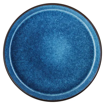 Produktbild von BITZ 821253, Essteller, Rund, Steingut, Schwarz, Blau, 27 cm, 25 mm