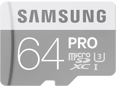 Produktbild von Samsung 64GB microSDXC, MicroSDXC, -25 - 85 C, Grau, Wei, UHS, Class 10, Blister