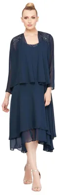 Produktbild von S.L. Fashions Damen Mother of The Bride Dress with Embellished Neckline & Should