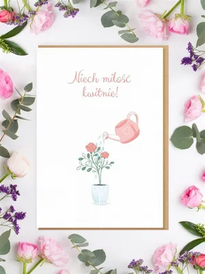 Imagen del producto de Kartka slubna Niech milosc kwitnie!