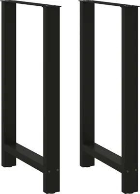 Obrázok produktu pre Nohy barového stola, čierne, 2 ks, 60 x (100-101) cm, oceľové