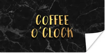 Produktbild von MuchoWow® Poster Zitat - Kaffee - Gold - Marmor 120x60 cm - Bild