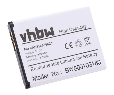 Produktbild von vhbw Akku Ersatz für Alcatel CAB30M0000C1, B-U9X, CAB20G0000C1, CAB3010010C1 für Handy Smartphone Telefon (600mAh, 3,7V, Li-Ion)