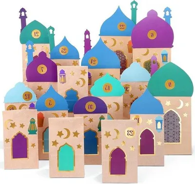 Image de Décorations « Eid Mubarak » pour enfants - Coffrets cadeaux du Ramadan (30 pièces)
