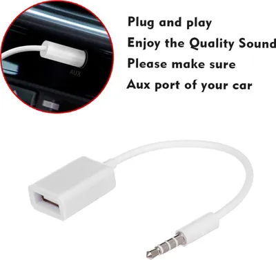 Produktbild von USB-Aux-Audiokabel-Adapter, 3,5-mm-Klinkenstecker auf 2,0-Buchse, Auto-Konverterkabel, OTG-Dekodierungsfunktion