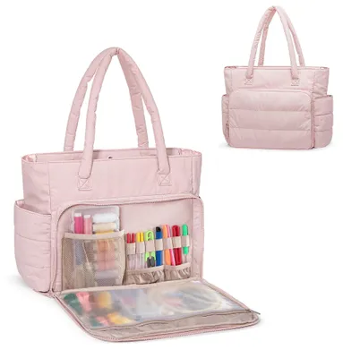 Image de Pochette Stickprojekt en rose pour accessoires de couture