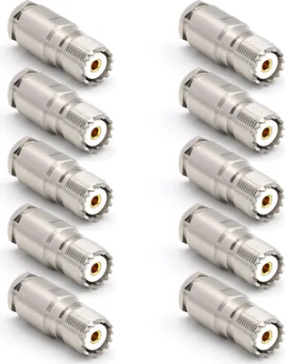 Obrázek produktu pro SO239 UHF Wasserdicht LMR240 LMR-240 RG59U RG8X RG-8X RF-Schraub-Koaxialkabelstecker vernickelt mit vergoldetem Stift (10er-Pack)