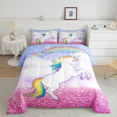 Produktbild von Traumhaftes Einhorn Kinder Bettwäsche Set B755 Mikrofaser
