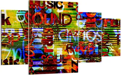 Produktbild von Bild auf Leinwand - Leinwandbild - Wörter Tapeten modern - 160x90cm - Wand Bild - Wanddeko - Leinwanddruck - Bilder - Kunstdruck - Wanddekoration - Leinwand bilder - Wandkunst - DL160x90-2778