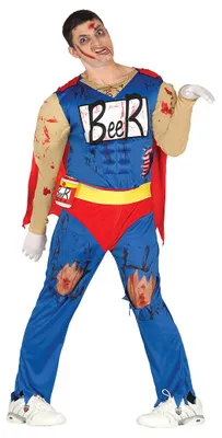 Produktbild von Beerman-Superhelden-Kostüm mit Cape, Herren Gr. M/L, Größe:M
