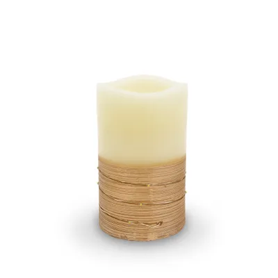 Produktbild von LED-Wachskerze, 2 farbig, Kupfer / creme