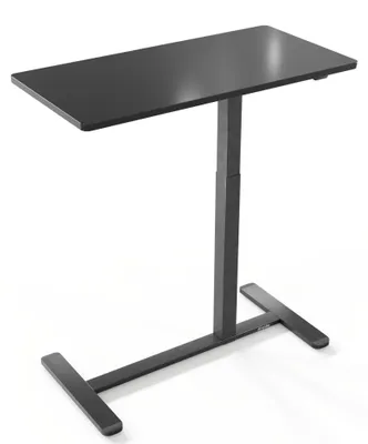 Produktbild von di volio Mobiler Schreibtisch BLERA – höhenverstellbarer Laptoptisch mit Gasfeder, kleiner Computertisch auf Rollen (Schwarz)