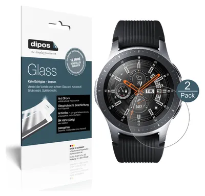 Produktbild von 2x Schutzfolie für Samsung Galaxy Watch 46mm matt - Anti-Shock 9H Folie Glass