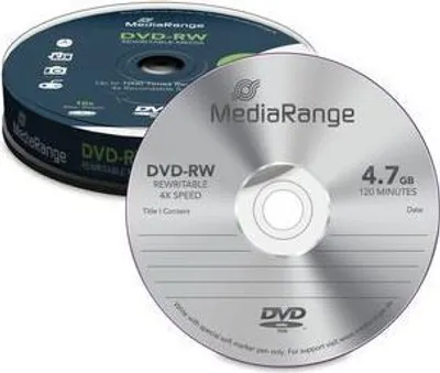 Obrázek produktu pro MediaRange MR450, DVD-RW, Spindl, 10 kusů, 4,7 GB