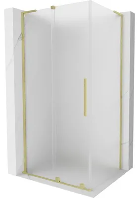 Obrázek produktu pro Mexen Velar L sprchový kout posuvný 110 x 120 cm, matný, zlatý kartáčovaný - 871-110-120-33-55