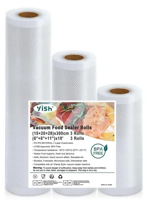 Obrázek produktu pro Vakuové sáčky, vakuová fólie, role – 15/20/28 x 300 cm – bez BPA – 3 role