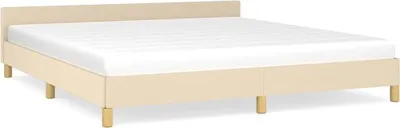 Produktbild von vidaXL Bettgestell ohne Matratze Creme 180x200 cm Stoff