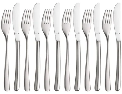 Immagine prodotto di Set di posate per dessert WMF Vision, 12 pezzi, in acciaio inossidabile Cromargan protect®, modello 120601