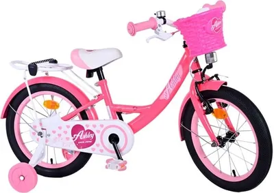Produktbild von Volare Ashley Children's Bicycle - Mädchen - 16 Zoll - Pink/Rot - Zwei Handbremsen