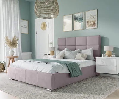 Produktbild von Doppelbett SARA mit hohem Kopfteil 140x200 Jasmine 62