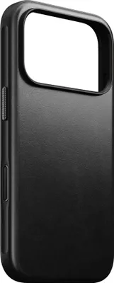 Image de Nomad Horween Modern cuir coque iPhone 17 Pro – Contrôle précis de la caméra avec bouton en cristal de saphir – Boutons en aluminium recyclé pour un design durable et élégant – Fabriqué avec 50% de polycarbonate recyclé pour une durabilité accrue - Noir