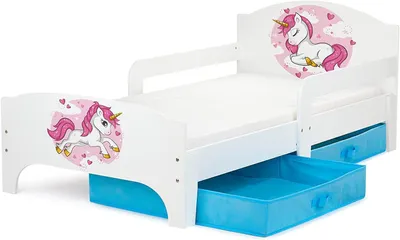 Produktbild von Bayagu Kinderbett Weiß 140x70cm Schaumstoffmatratze Einzelbett für Kinder