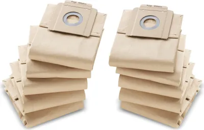 Obrázek produktu pro Kärcher 6.904-333.0, Prachový sáček, Cylindrový, Písková, Papír, T 7/1 und T 10/1, 10 kusů