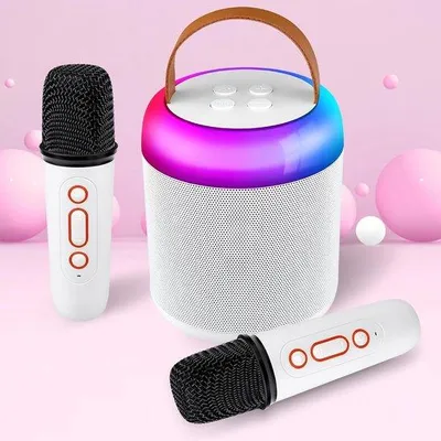 Image de Kit de karaoké pour enfants avec micro et haut-parleur - Kit pour débutants destiné aux enfants et aux adultes - Idéal pour les fêtes de famille