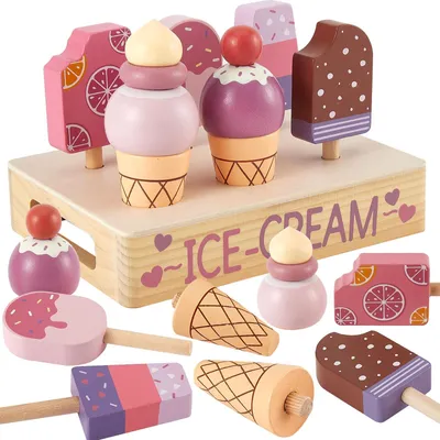 Produktbild von Holzspielzeug Eisform, bunt, 2-3 Jahre, für die Küche
