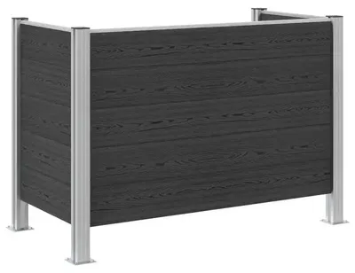 Produktbild von Mülltonnenbox - Mülltonnenverkleidung für außen - PVC - Wetterfest für Garten und Hof - 161 x 85 x 115 cm - Schwarz