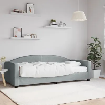 Immagine prodotto di Maison Exclusive - Divano letto con materasso grigio chiaro 90x200 cm in tessuto