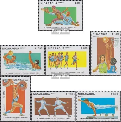 Produktbild von Briefmarken Nicaragua 1983 Mi 2400-2406 (kompl.Ausg.) postfrisch Panamerikan. Sportspiele