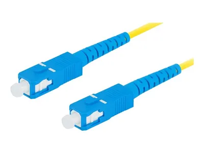 Image de 5m lanberg mono sc/upc-sc/upc simplex fiber patch cord g657a1 lszh gelb