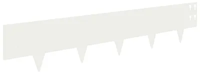 Immagine prodotto di vidaXL Bordura per prato, 10 pezzi, 100 x 20 cm, acciaio bianco