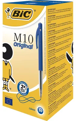 Obrázok produktu pre BIC - Guľôčkové pero BIC M10 EAN za kus m modrá | 50 kusov