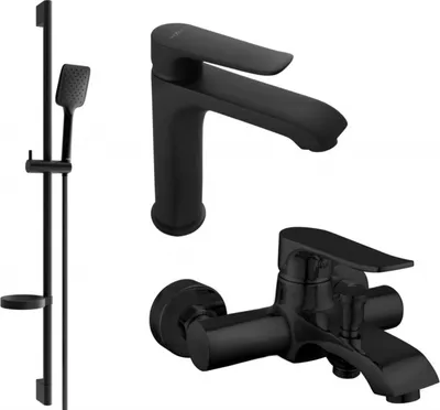 Produktbild von Mexen Pecos DS62 Badewannenset, Schwarz - 72703DS62-70