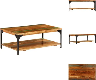 Produktbild von vidaXL Couchtisch mit Ablage 100x60x35 cm Altholz Massiv - Couchtische