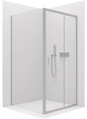 Obrázok produktu pre Sprchový kút Varone LINE L/P - 6 mm - chróm, priehľadné sklo - 130x90x195 cm - posuvné dvere