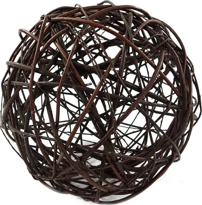 Produktbild von Ogrodzenia Wiklinowe Weidenkugel, 40 cm, Gartenkugeln für Außen & Innen, Dekokugel aus geflochtener Weide für Garten, Balkon und Terrasse