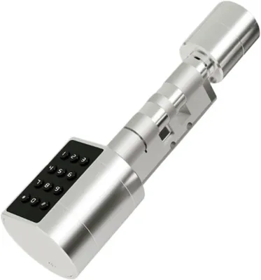Obrázek produktu pro Inteligentní dveřní zámek s kódem a funkcí Bluetooth, nastavitelná cylindrická vložka, pro vstupní dveře (50–100 mm)