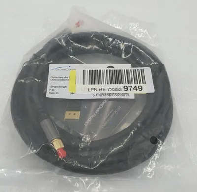 Immagine prodotto di KabelDirekt 797698090351, Toslink, connettore maschio, Mini-TOSLINK, connettore maschio, 3 metri, nero
