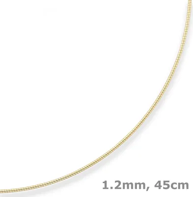 1-2mm-Halsreif-Tondakette-Omegareif-aus-333-Gelbgold-45cm