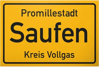 Productafbeelding van Bedankt! promillestadt saufen - Plastic bord met spreuk - Grappig cadeau voor hem - Party decoratie-accessoires