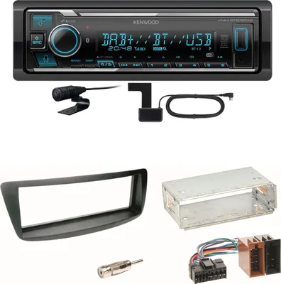 Produktbild von Kenwood KMM-BT508DAB Bluetooth DAB Einbauset Toyota Aygo Citroen C1 Peugeot 107